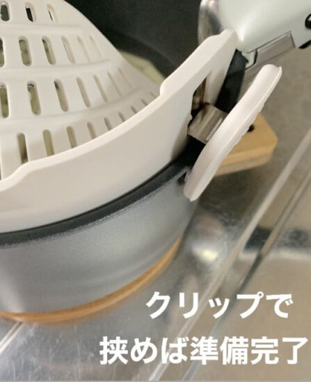 便利で実用的③シリコン折りたたみ茹でザル
